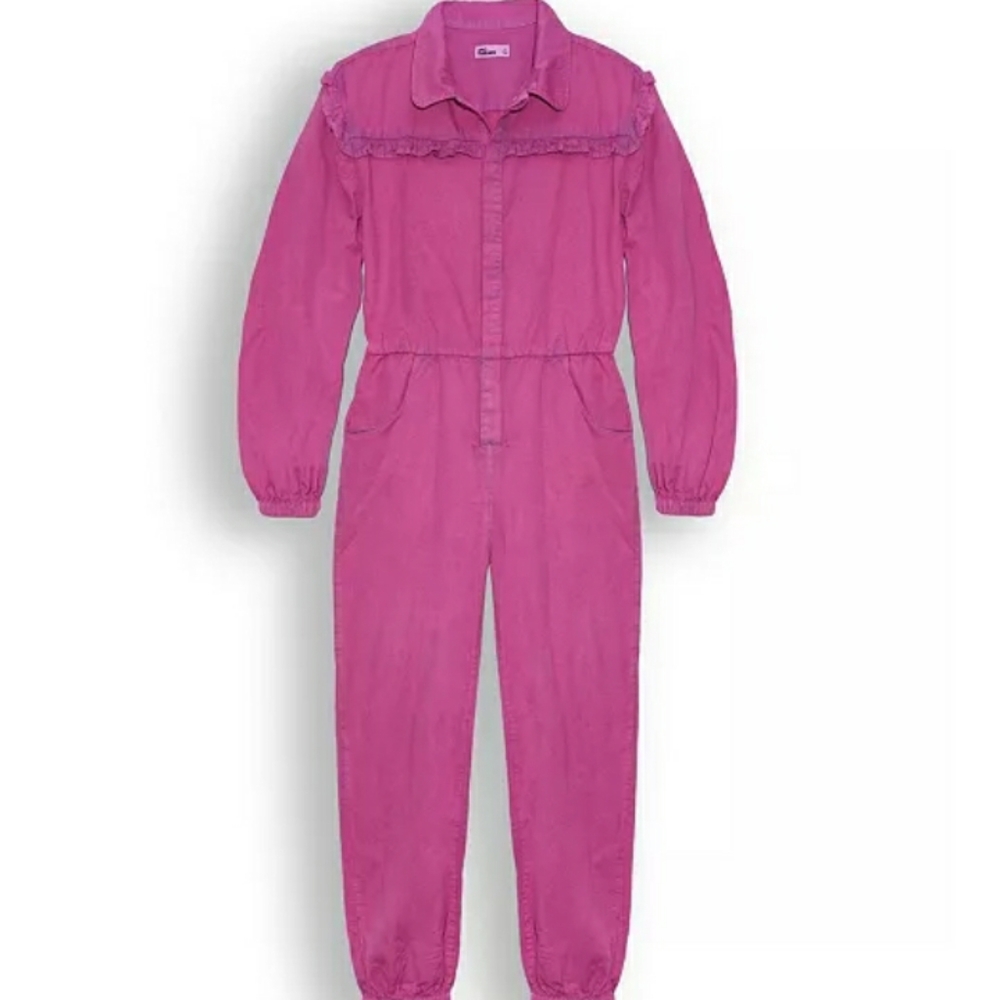 Epic Threads Big Girls Solid Light Weight Denim Boiler Suit